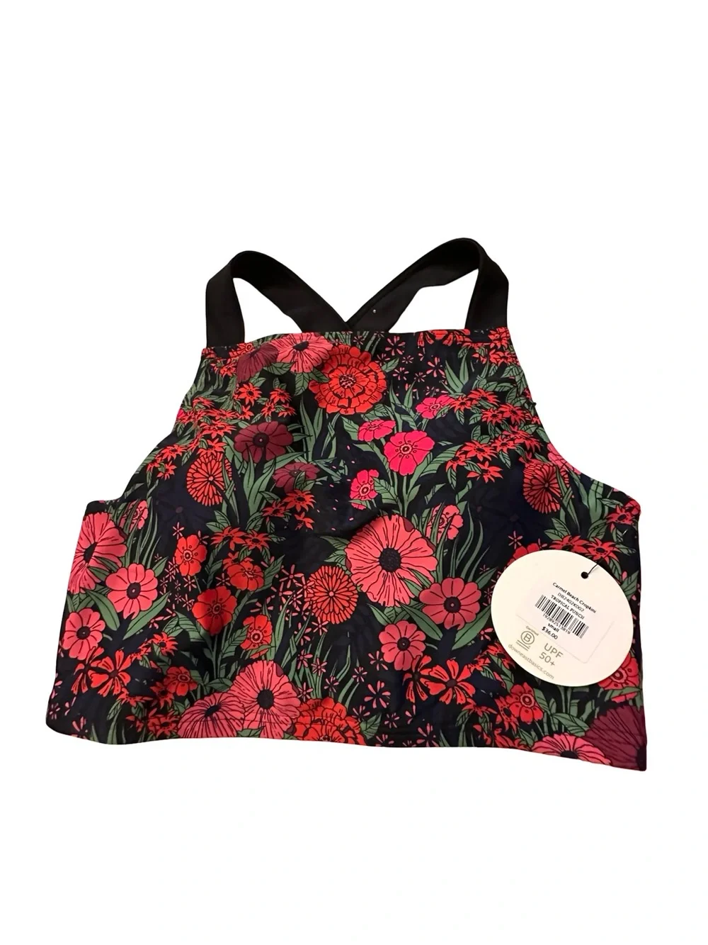 Downeast Tropical Punch Carmel Beach Cropkini, Size Small.